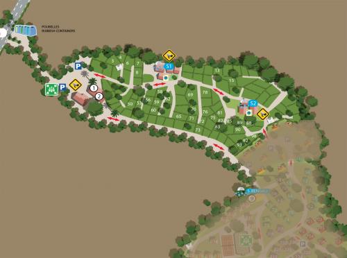 plan position emplacement tente